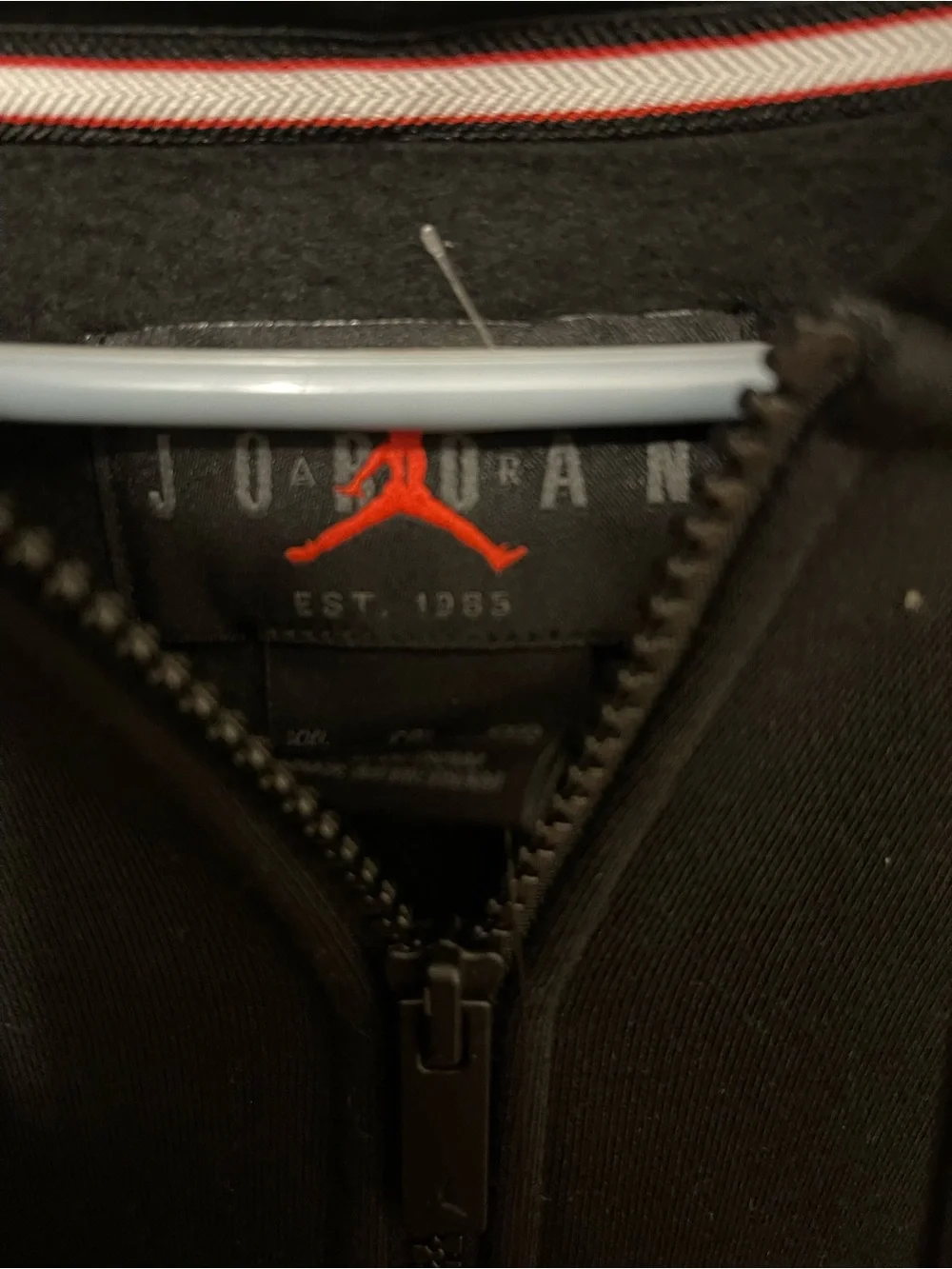 Jordan Black Full-Zip Hoodie with White Jumpman